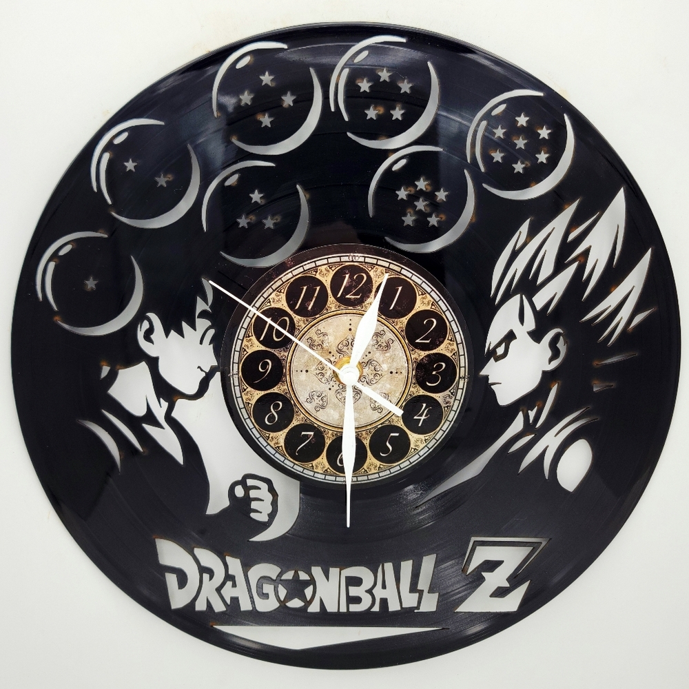 DRAGON BALL vinyl record clock